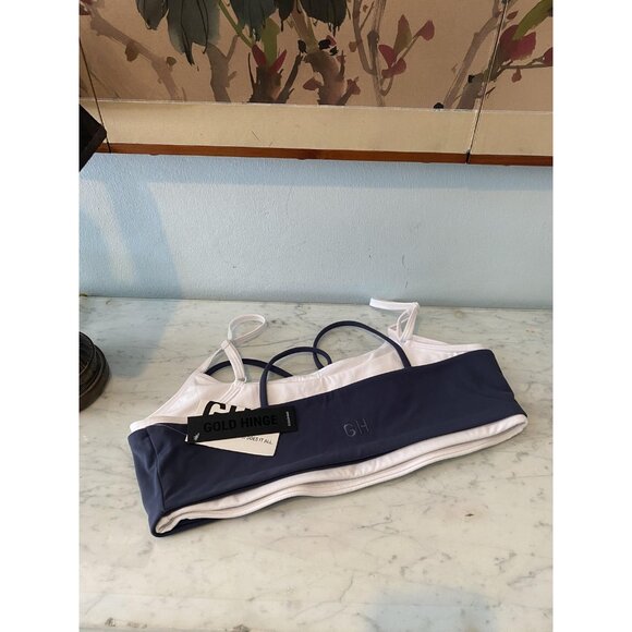 Gold Hinge StrydeForm Sports Bra Womens Medium Bluewash Double Layer NWT - Picture 4 of 4